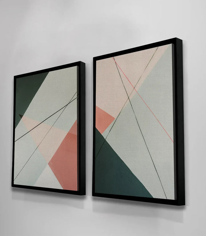 Tableau Lineage Massinart — encadrement noir salon moderne minimaliste