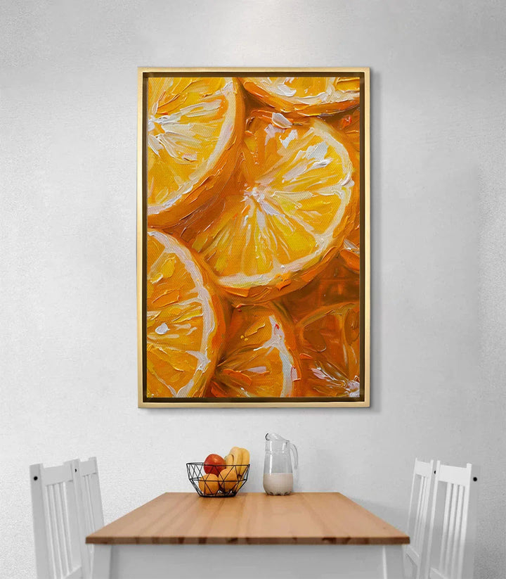 Tableau Citrus Flow mis en situation cuisine salle à manger Massinart