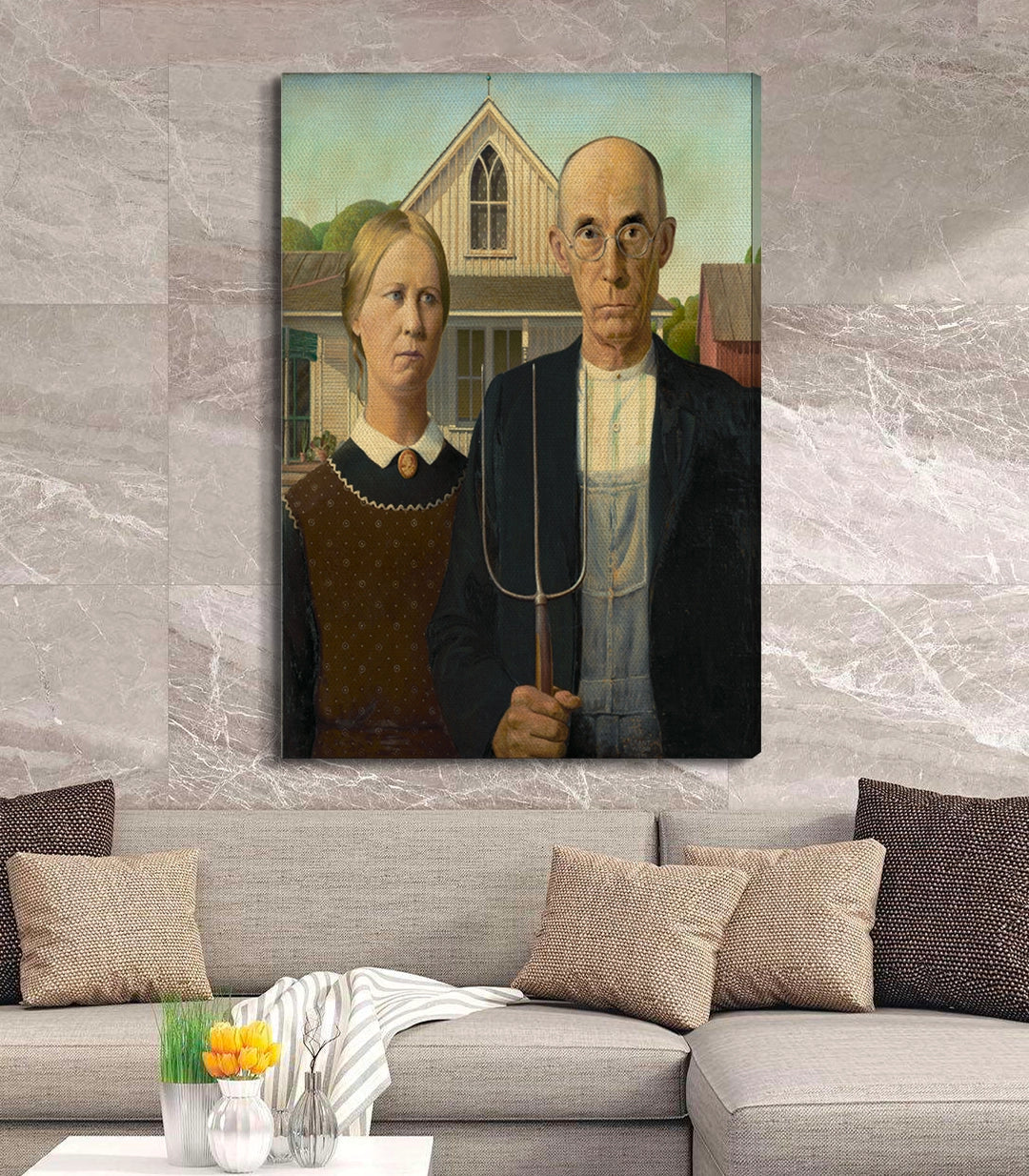 American Gothic By Grant Wood