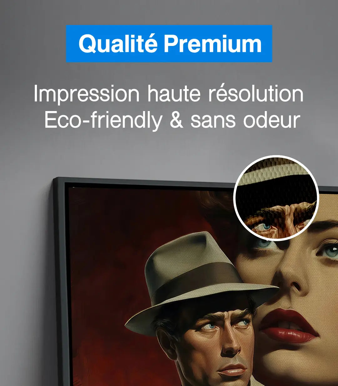 Tableau Casablanca — encadrage noir premium sur mur clair Massinart