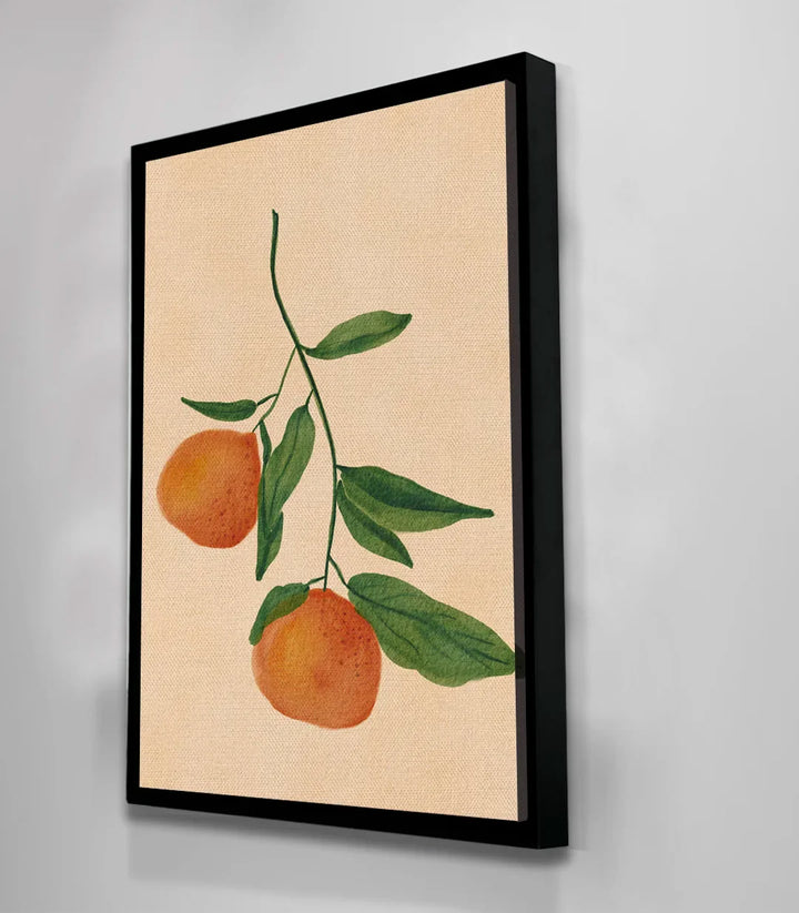 Ambiance cuisine Orange Embrace — tableau nature contemporain Massinart