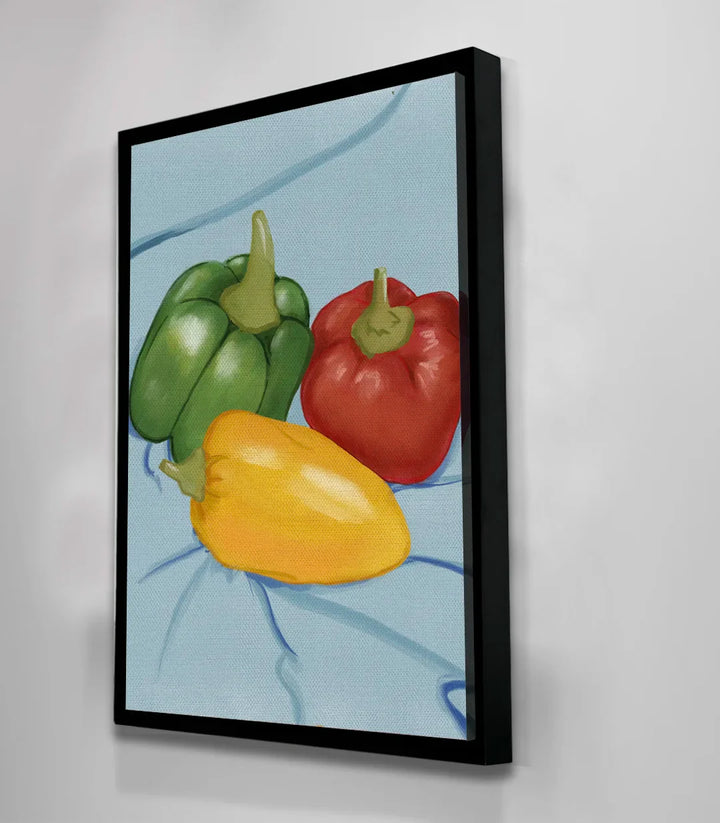 Tableau Pepper Palette poivrons nature morte Massinart