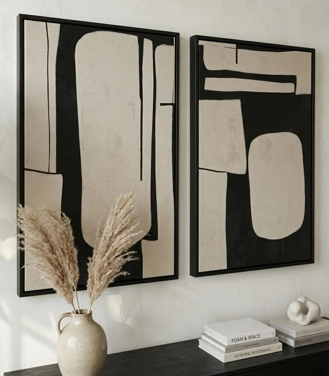 Tableau Monolith détail composition abstraite minimaliste Massinart