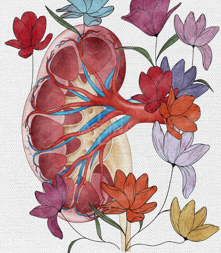 Triptyque complet Blooming Organs mur bois clair Massinart