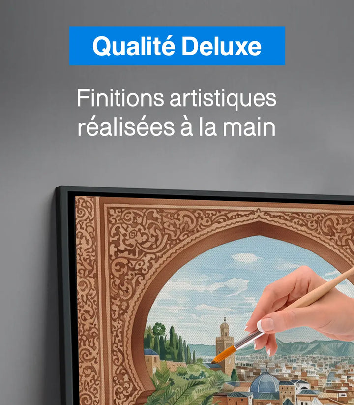 Tableau Médina style perspective orientaliste authentique Massinart