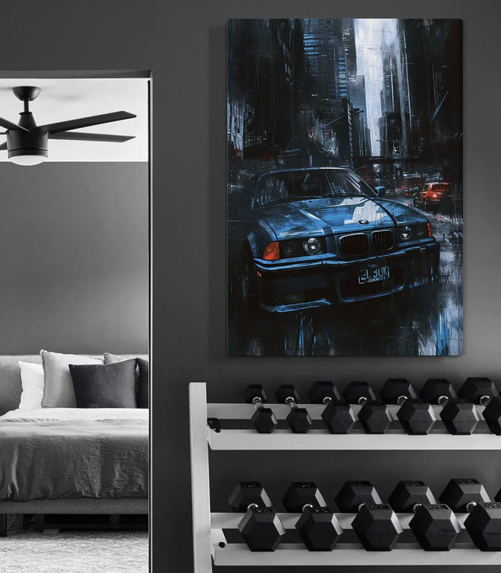 Tableau City Roadster ambiance salon contemporain Massinart