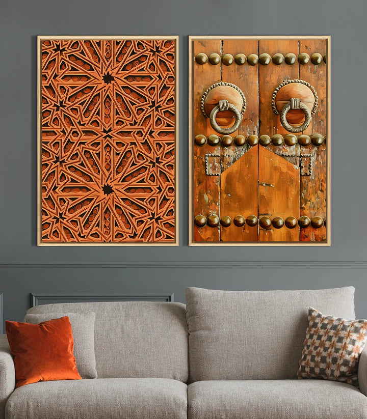 Diptyque porte zellige salon marocain décoration Massinart
