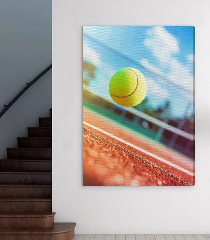 Tableau Tennis Pulse mise en situation couloir mur blanc Massinart