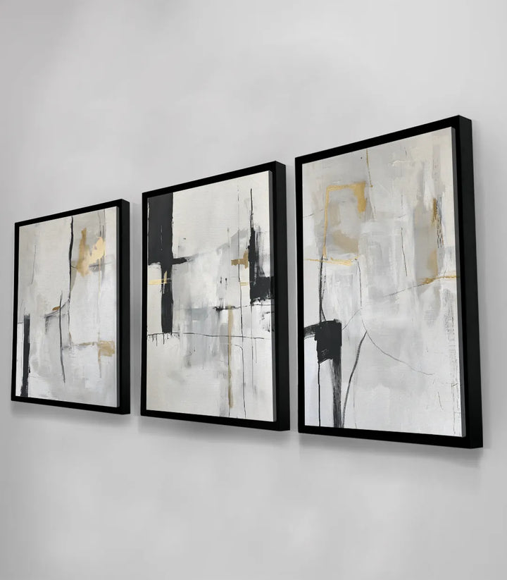 Ambiance living room Density triptyque formes géométriques Massinart