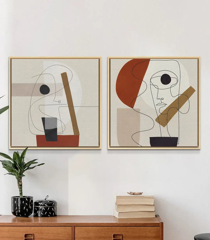 Tableau Linework diptyque décoration intérieur bureau Massinart