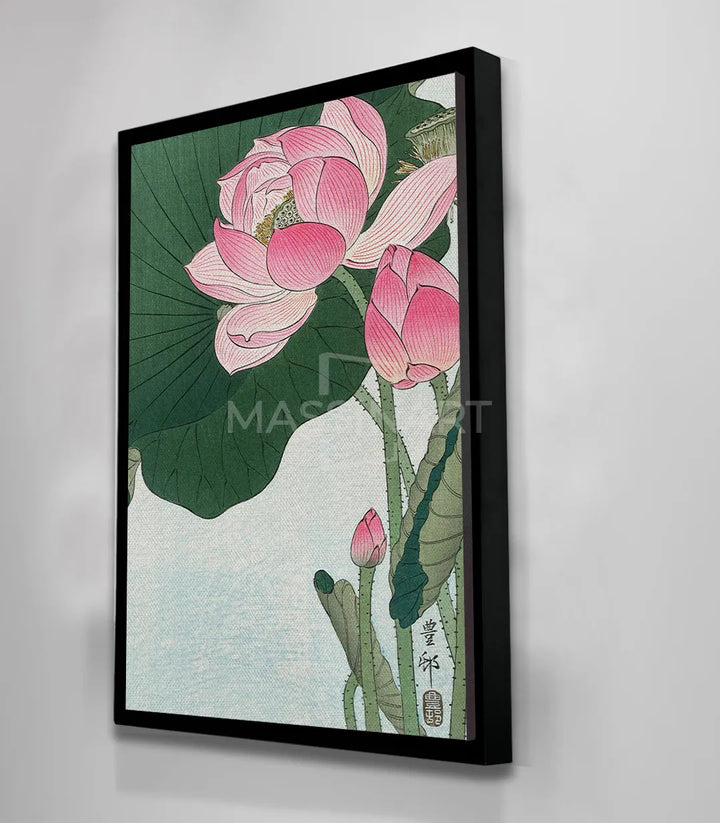 Mise en situation Blooming Lotus Massinart — couloir intérieur botanical
