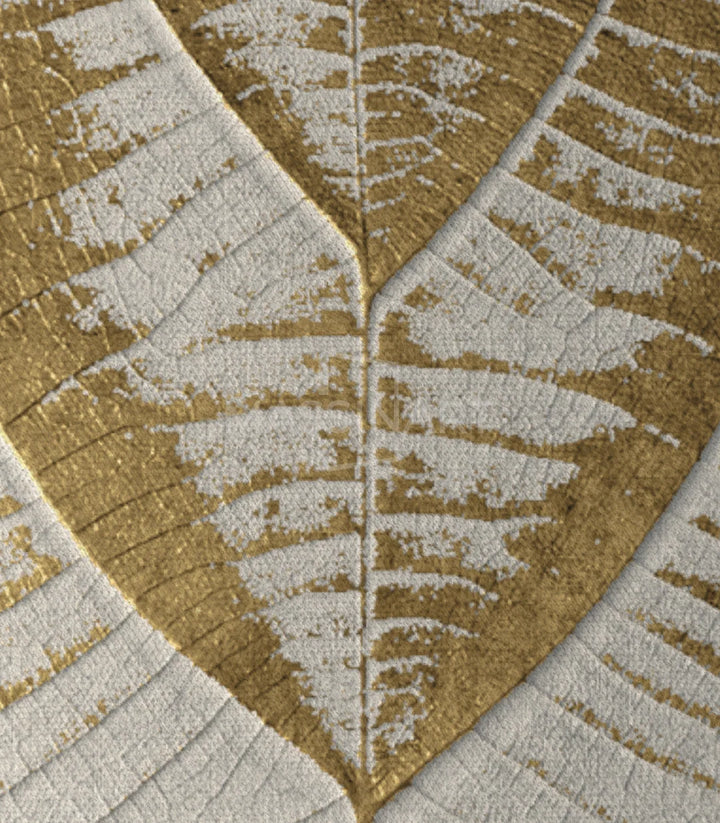 Tableau Golden Leaves triptyque — tableau nature doré décoration luxe Massinart