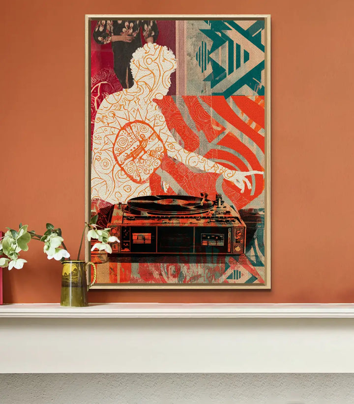 Tableau Sound Collage Massinart — décoration intérieur couloir séjour