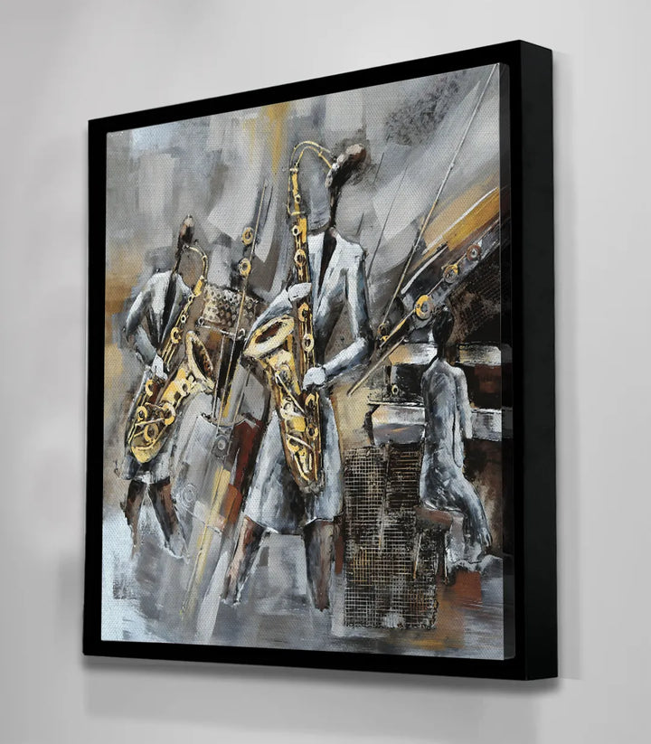 Tableau Jazz Saxophone mise en situation chambre Massinart