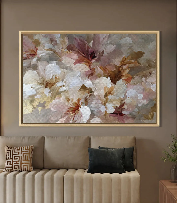 Décoration intérieur Lush Serenity floral mur salon — Massinart