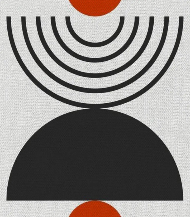 Tableau Red Signal diptyque Massinart — décoration intérieur séjour contemporain