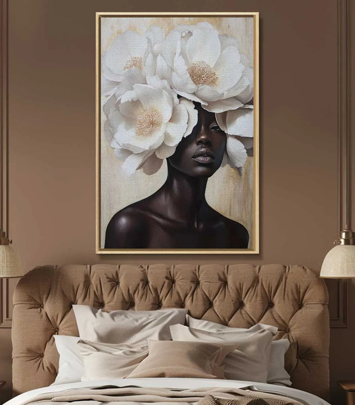 Décoration intérieur salon Foral Crown femme fleurs Massinart