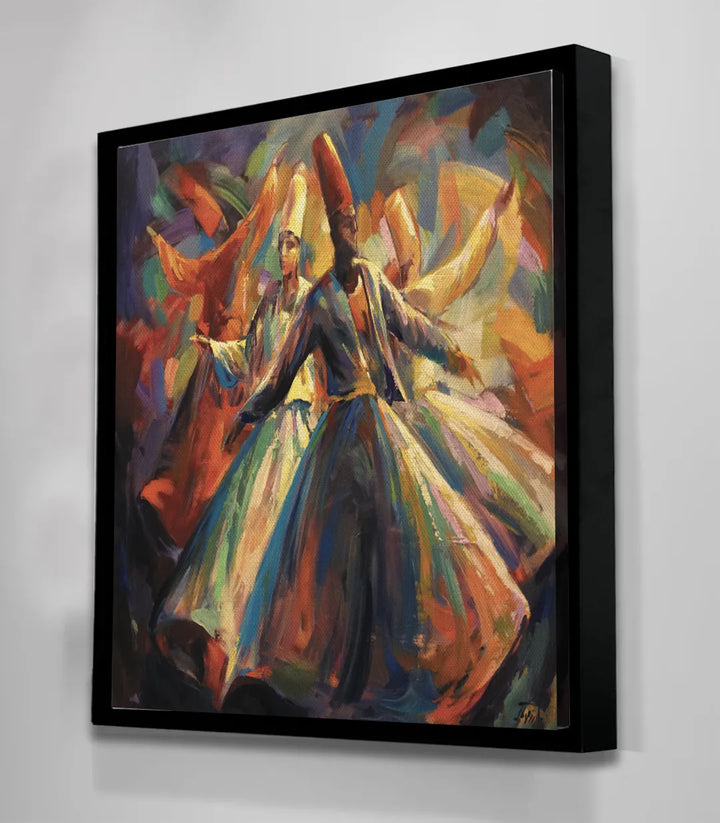 Tableau Dervish Dance carré — décoration intérieur salon marocain Massinart
