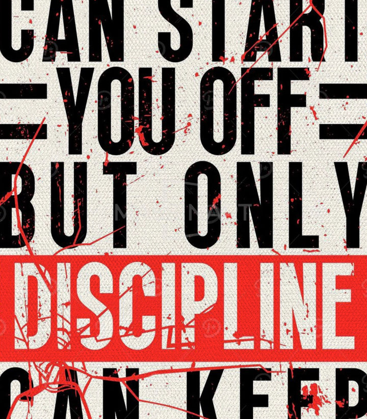 Tableau Discipline Over Motivation Massinart — emballage livraison prêt à accrocher