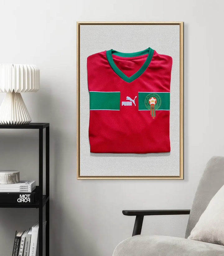 Décoration intérieur bureau avec tableau maillot football vertical Massinart