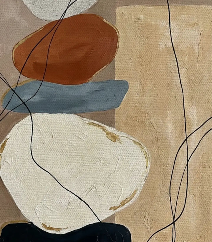 Mise en place décoration Tableau Earth Stack Massinart — art mural intérieur