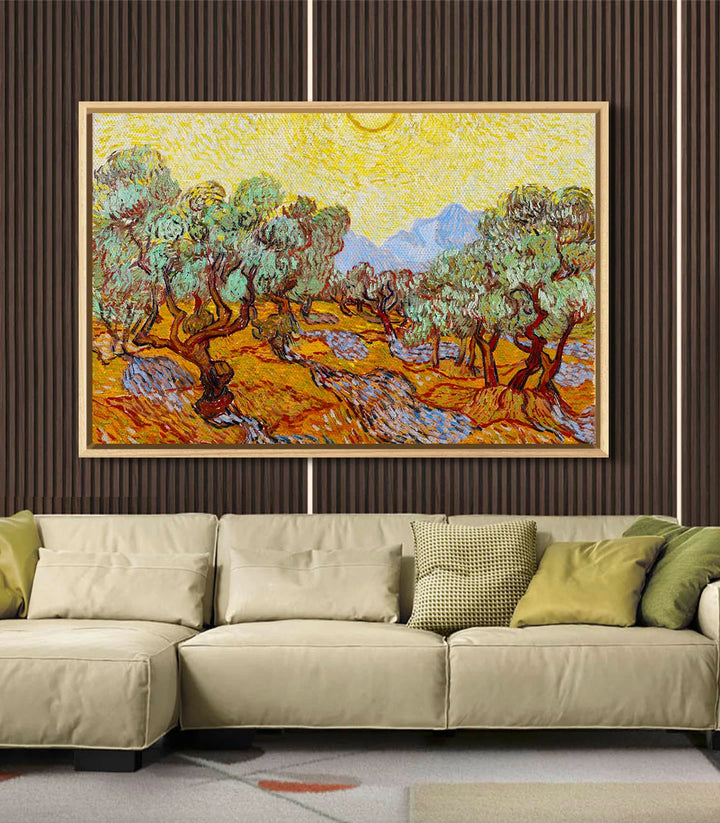 Tableau Olive Trees emballage livraison prêt à accrocher — Massinart