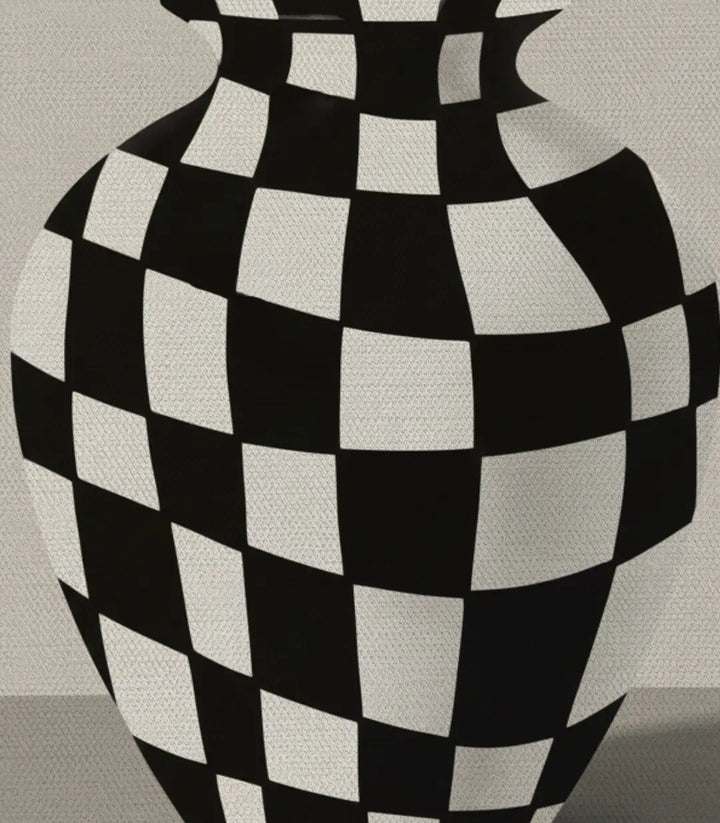 Mise en situation mur salon vases géométriques Massinart
