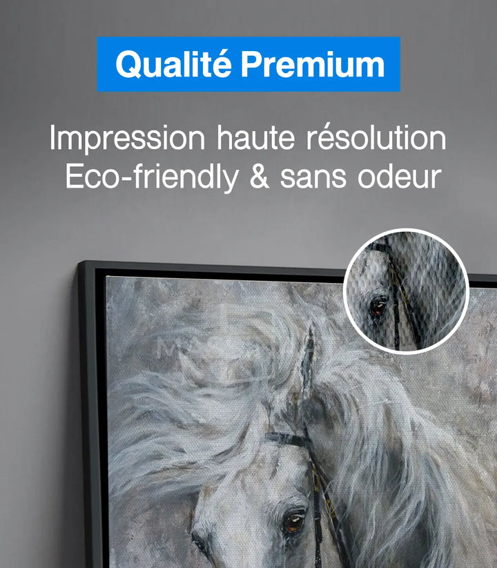 Tableau portrait de cheval décoration murale Massinart — espace intérieur