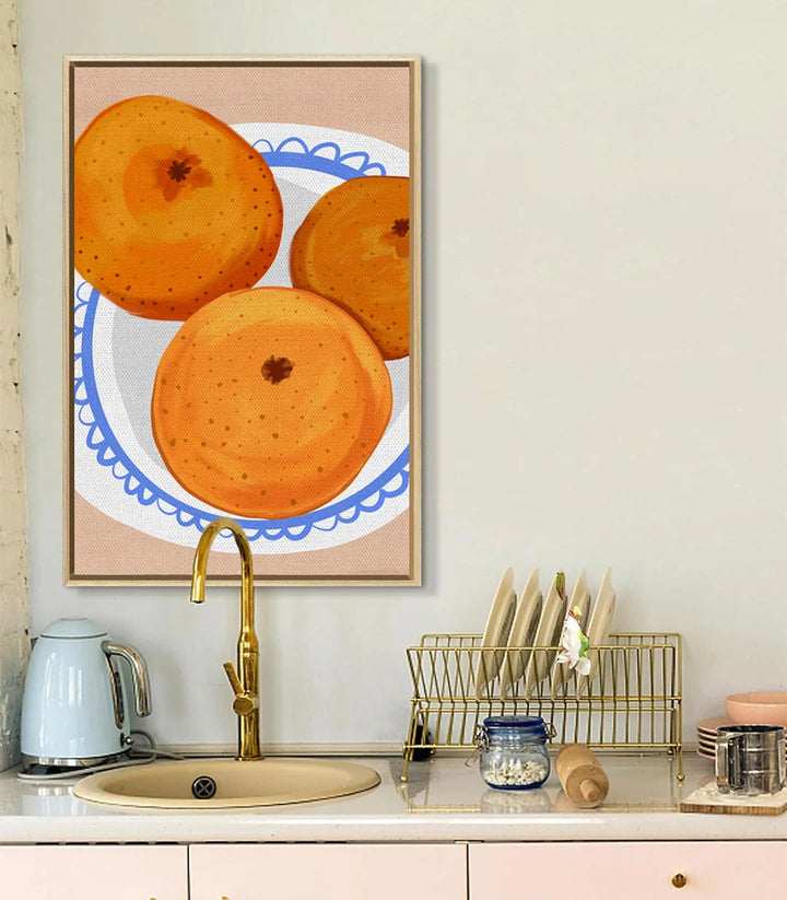 Tableau Pomegranate Trio Massinart — emballage livraison prêt à accrocher