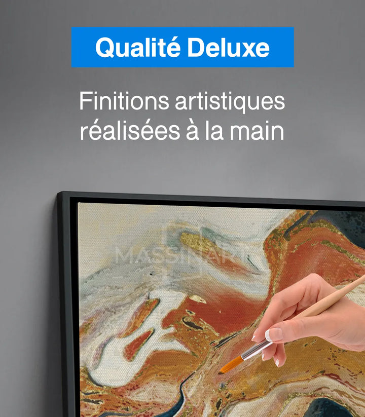 Mise en situation Salon moderne — vue salon complet tableau Affection, Massinart