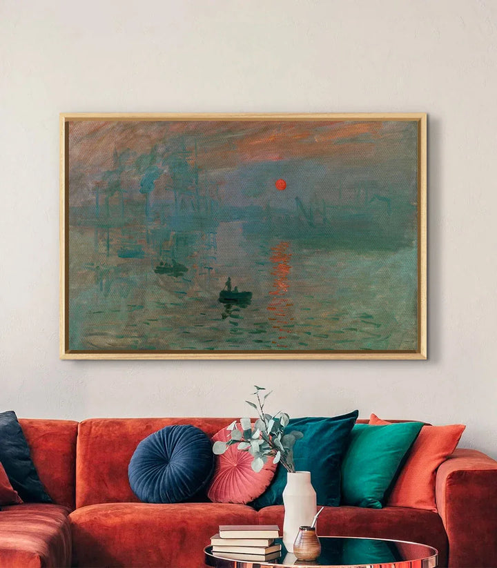 Tableau Impression Soleil Levant Massinart cadre noir