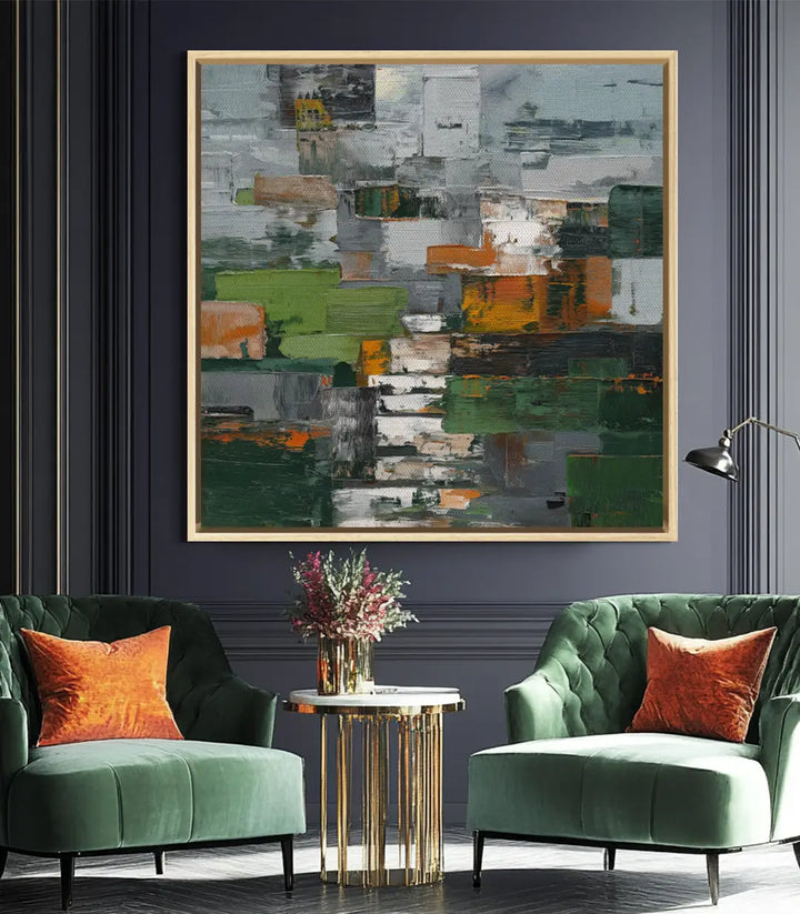 Tableau Forest Layers décoration intérieur séjour contemporain — Massinart