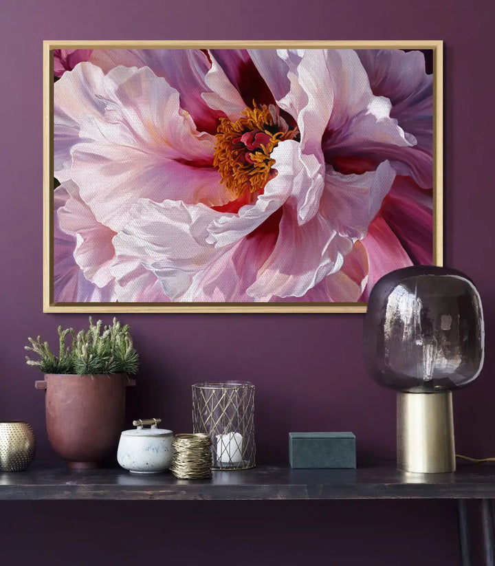 Tableau Pétales Rosés - décoration intérieur séjour moderne Massinart