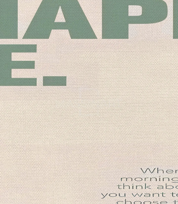 Tableau galerie murale minimaliste - typographie et formes abstraites vert sage Massinart