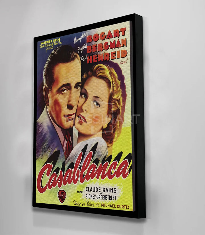 Tableau affiche film Casablanca cadre noir intérieur Massinart