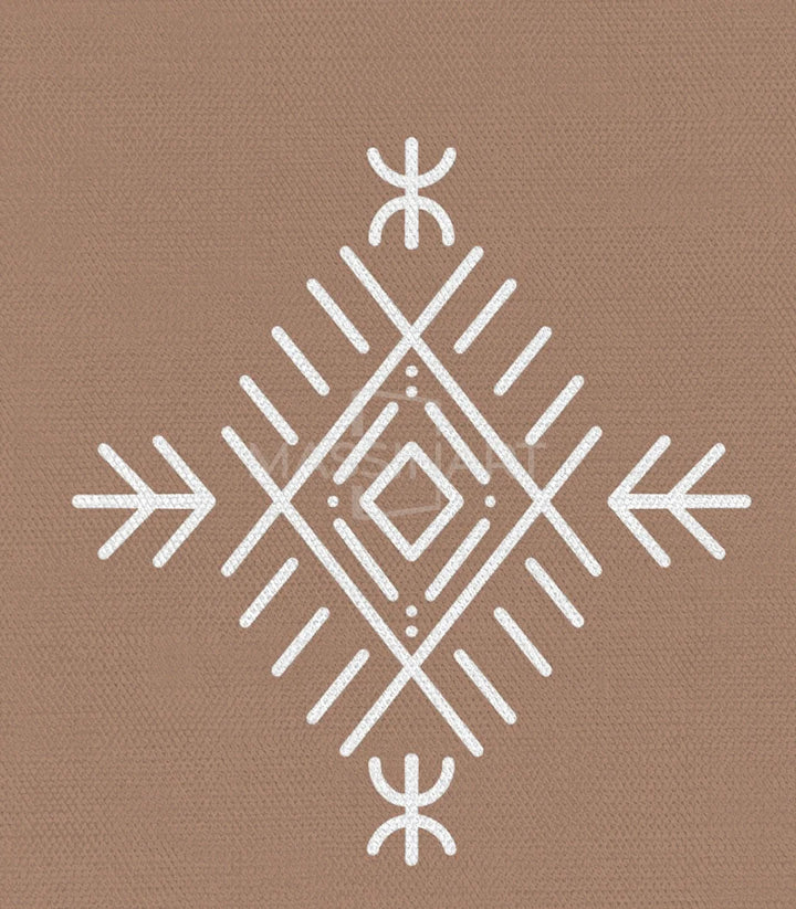 Tableau Amazigh Spirit ambiance salon — cadres noirs géométrie marocaine, Massinart