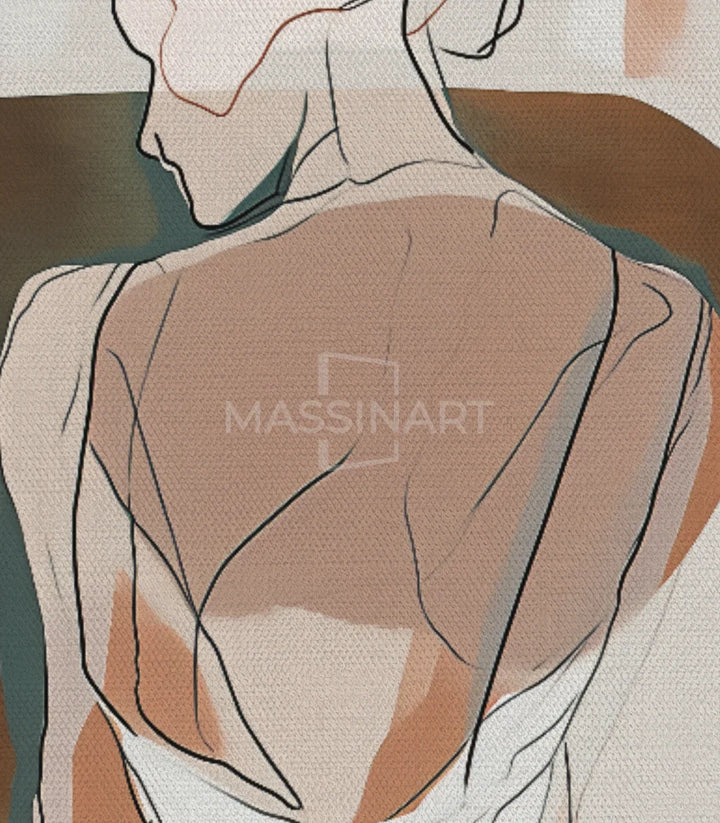 Décoration salle de bain spa — Tableau portrait feminin Massinart