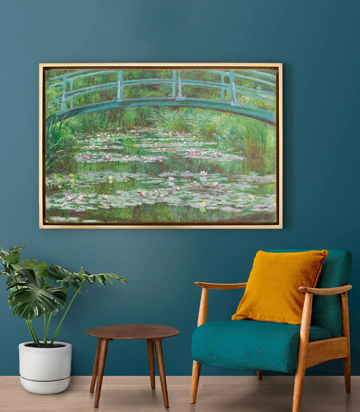 Tableau impressionniste nature, pond and water lilies, décor intérieur, Massinart