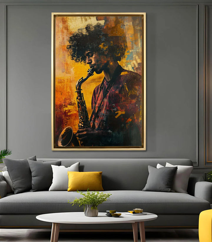 Mise en situation Ethereal Jazzman - Décoration salon moderne gris Massinart