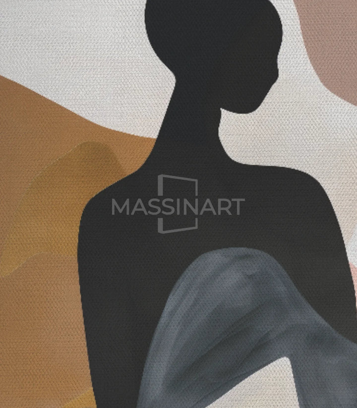 Chambre décoration murale tableau silhouette femme minimaliste moderne Massinart
