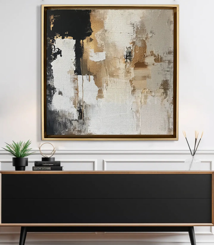 Tableau Worn Walls mise en situation salon moderne bureau Massinart
