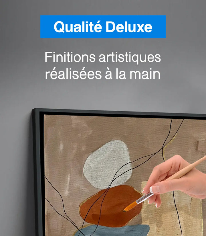 Ambiance salon Tableau Earth Stack Massinart — tableau minimaliste design