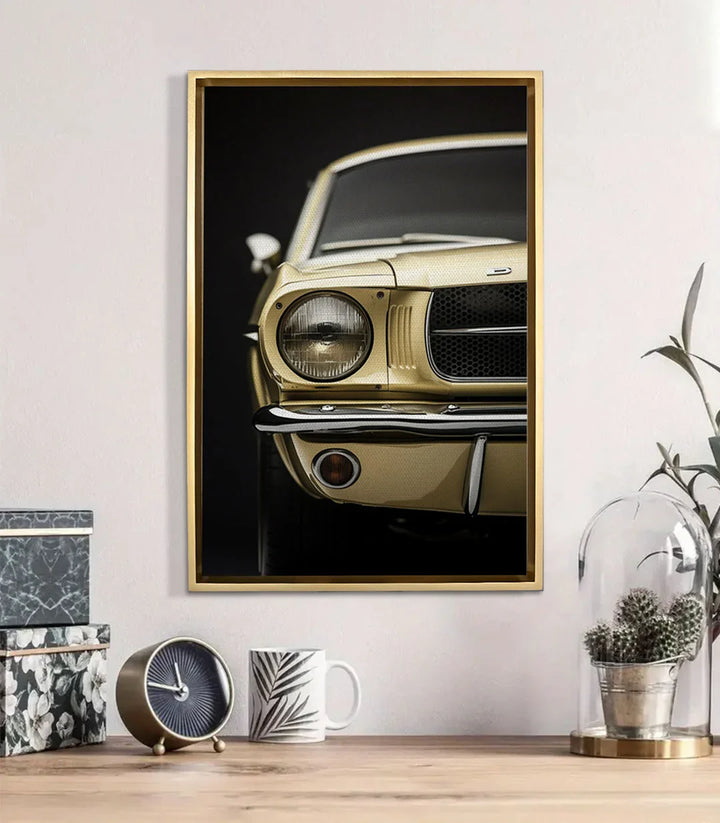 Mise en situation salon moderne décoration murale Timeless Mustang Massinart
