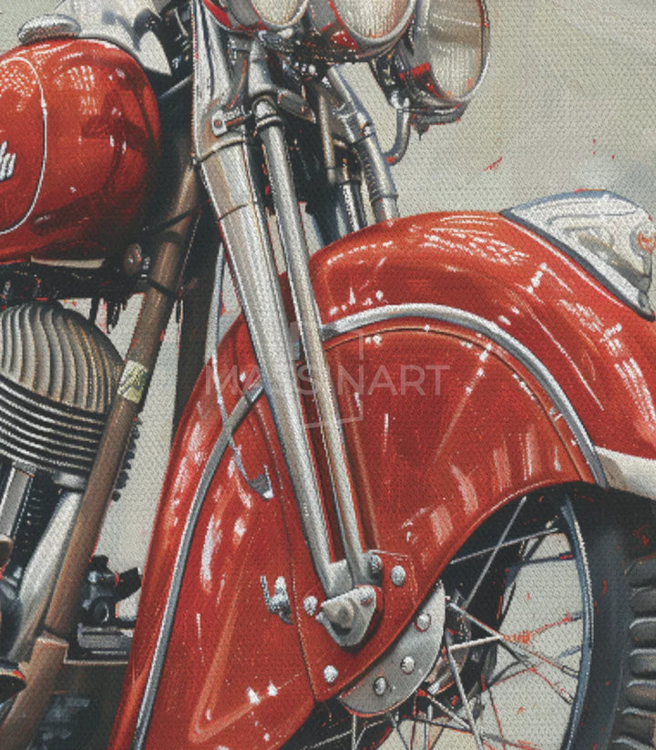Tableau moto vintage Massinart — encadrement noir