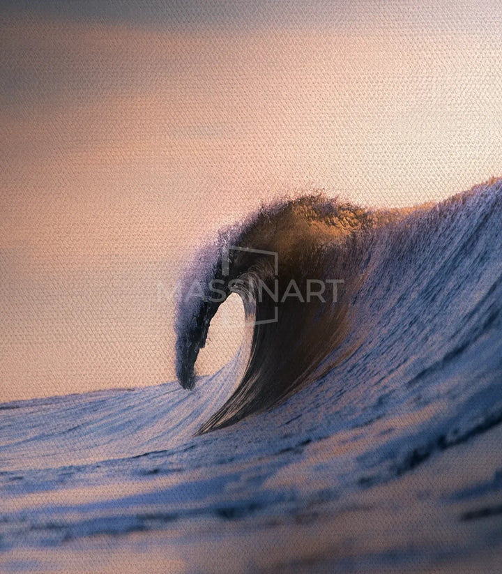 Tableau Tranquil Wave en mise en situation salon moderne Massinart