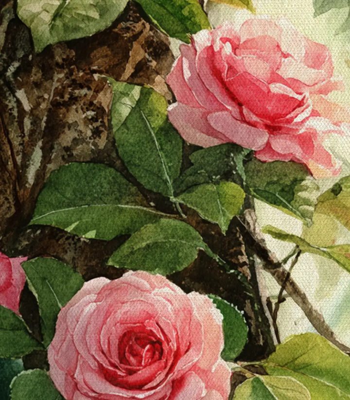 Ambiance décoration Rosy Branch Massinart — tableaux floraux nature pour salon