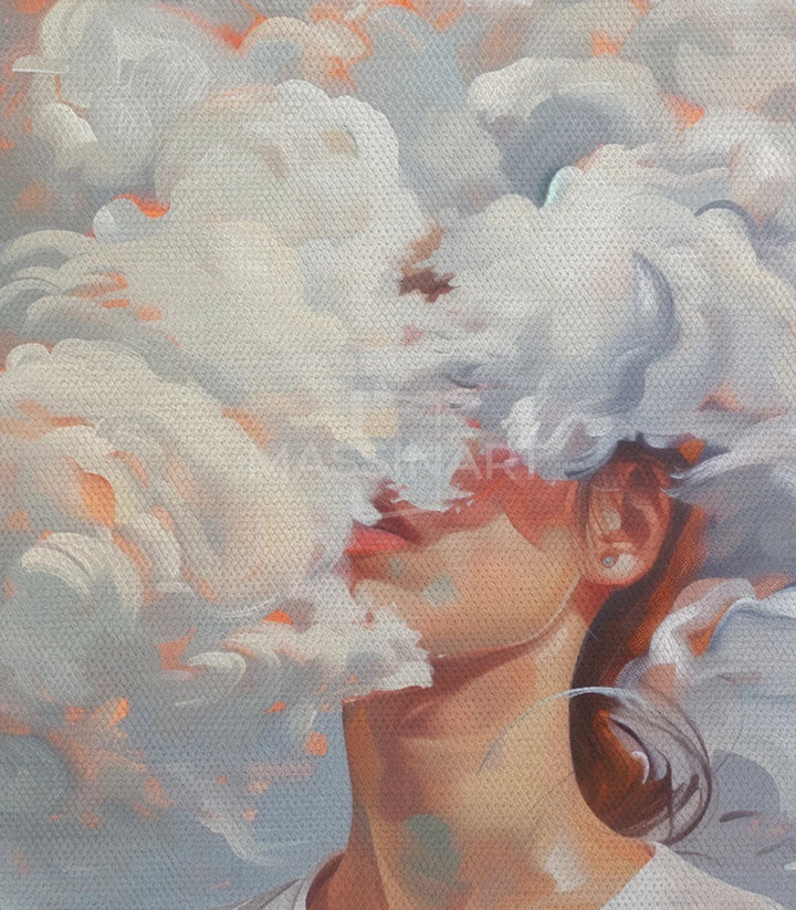 Art mural portrait introspection design contemporain Massinart
