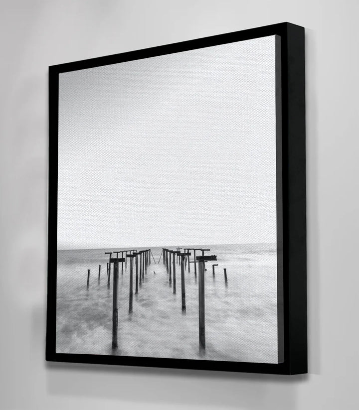 Tableau nature gris blanc composition épurée Massinart