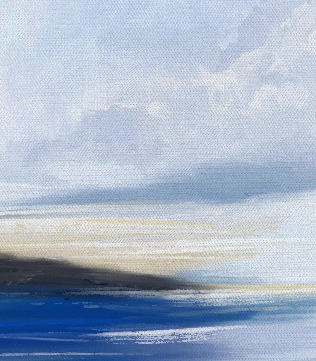 Tableau Blue Mist cadre noir moderne Massinart