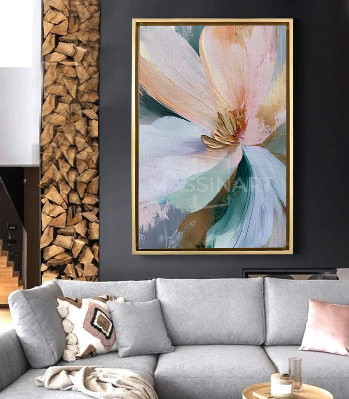 Tableau Rose Breath décoration intérieur chambre contemporain Massinart